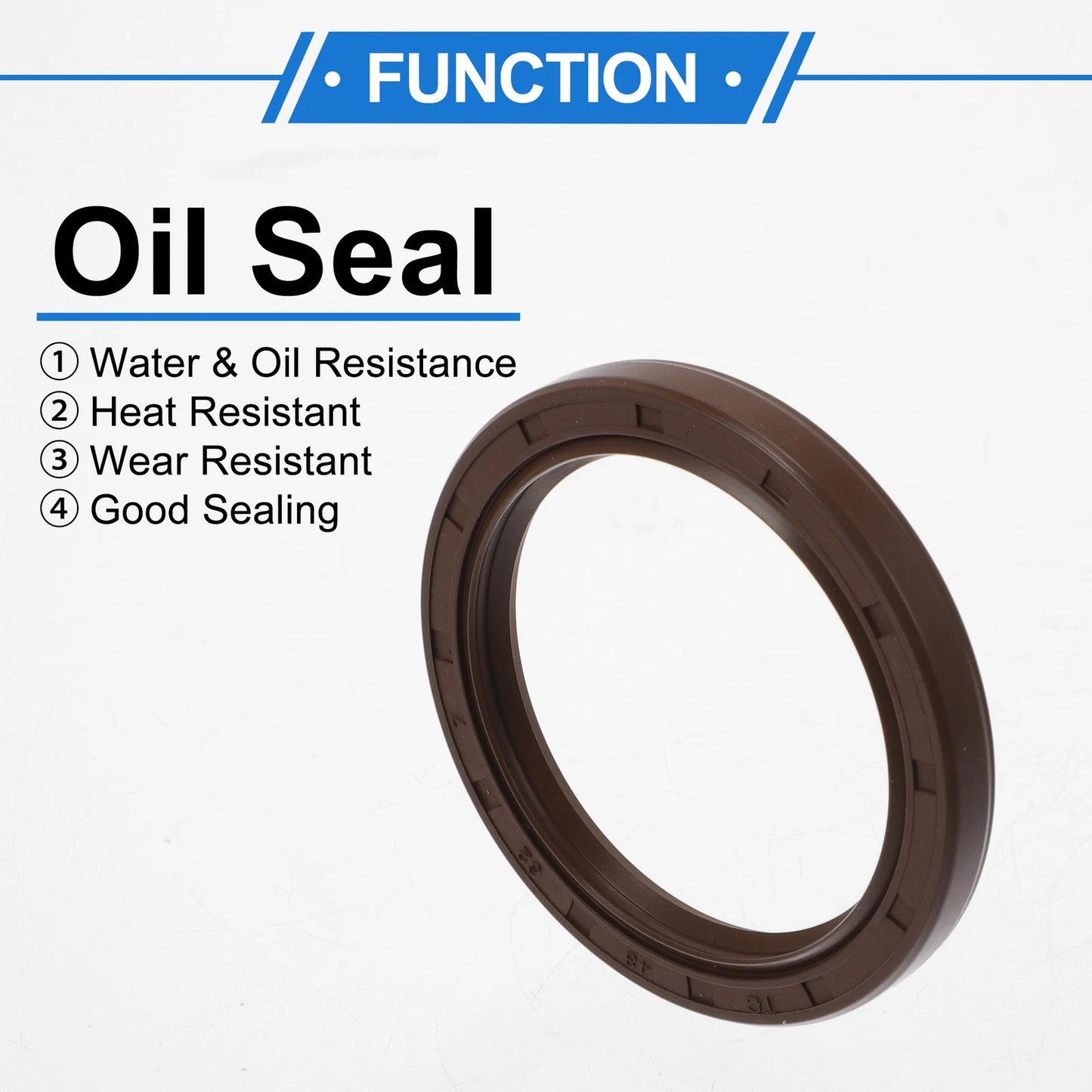 Oil Seal 48x62x7mm Rotary Shaft Seal FKM Brown 2 x for MakeModel