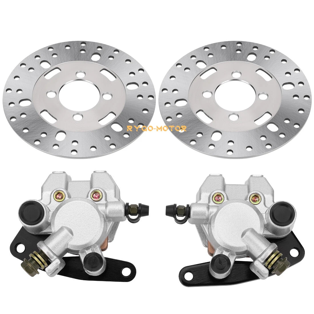Front Brake Calipers & Disc Rotors for Yamaha Kodiak 400 YFM400 4x4 (1999–2002)
