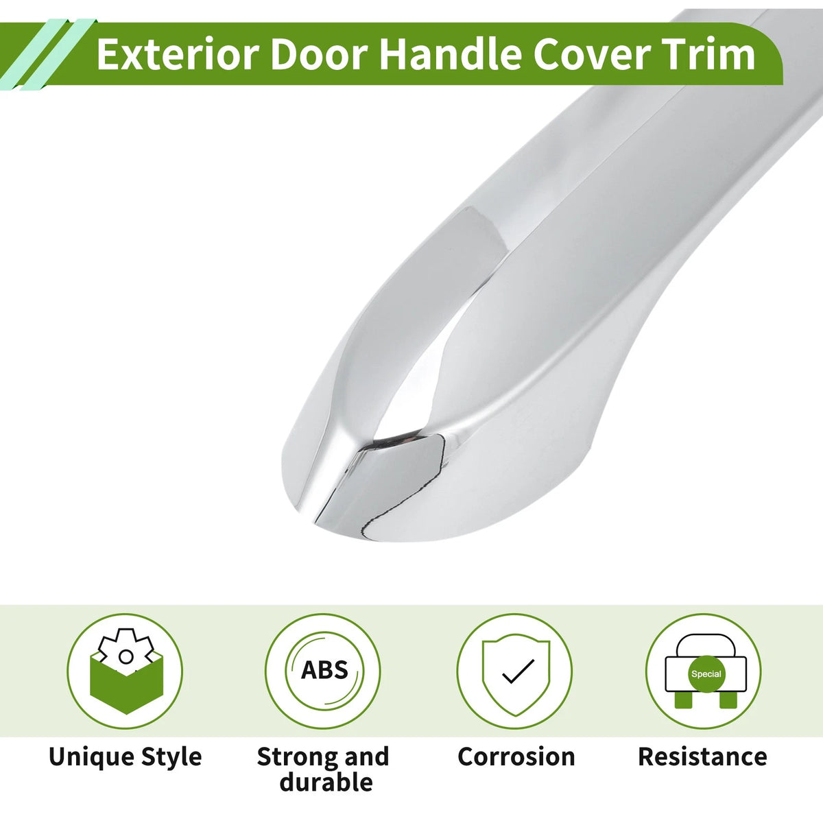 Exterior Door Handle Cover Trim for BMW X3 (2018-2022) Silver Tone
