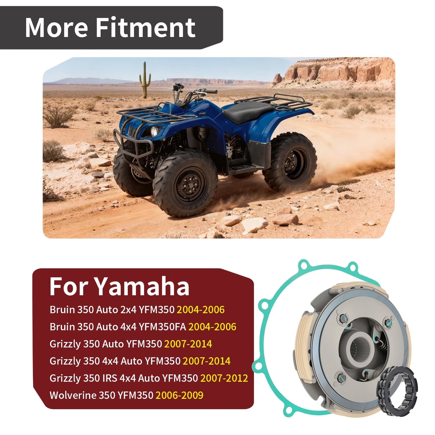 Wet Clutch Carrier & Bearing Gasket for Yamaha Bruin Grizzly 350 (2007–2013)