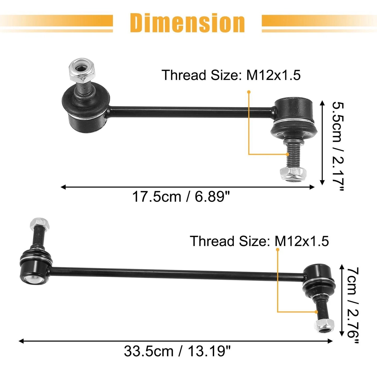 4 x Front Rear Sway Bar Links for Honda Pilot (2003-2008)