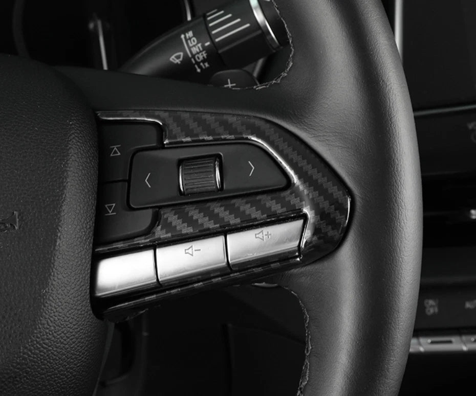 Steering Wheel Lid Cover Trim for Cadillac CT4 ATS 2020-2023 2 x Carbon Fiber
