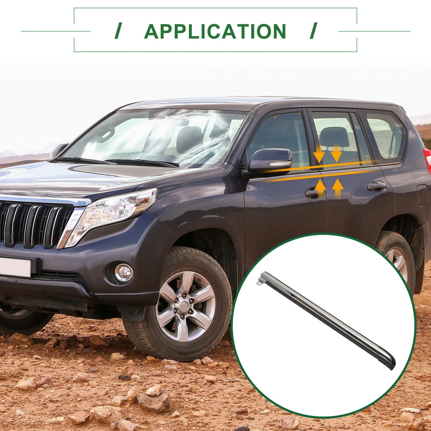 1pc Rear Right Weatherstrip Window Seal for Toyota Land Cruiser