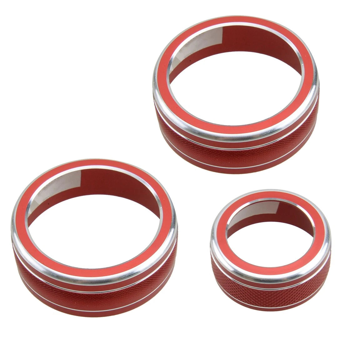 3 x Aluminum Air Condition Switch Knob Trim Ring for Subaru Impreza WRX/STI