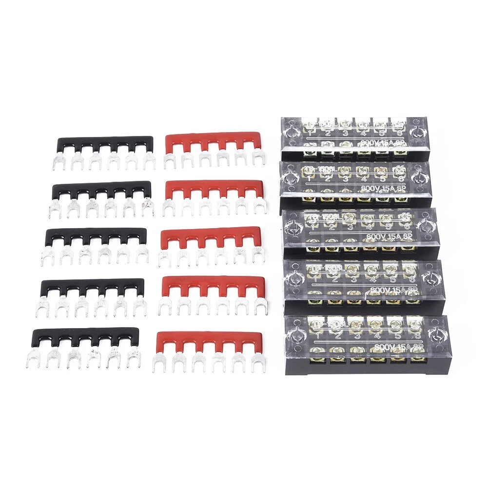 Screw Terminal Blocks 15A 600V Power Distribution Terminal Block Set