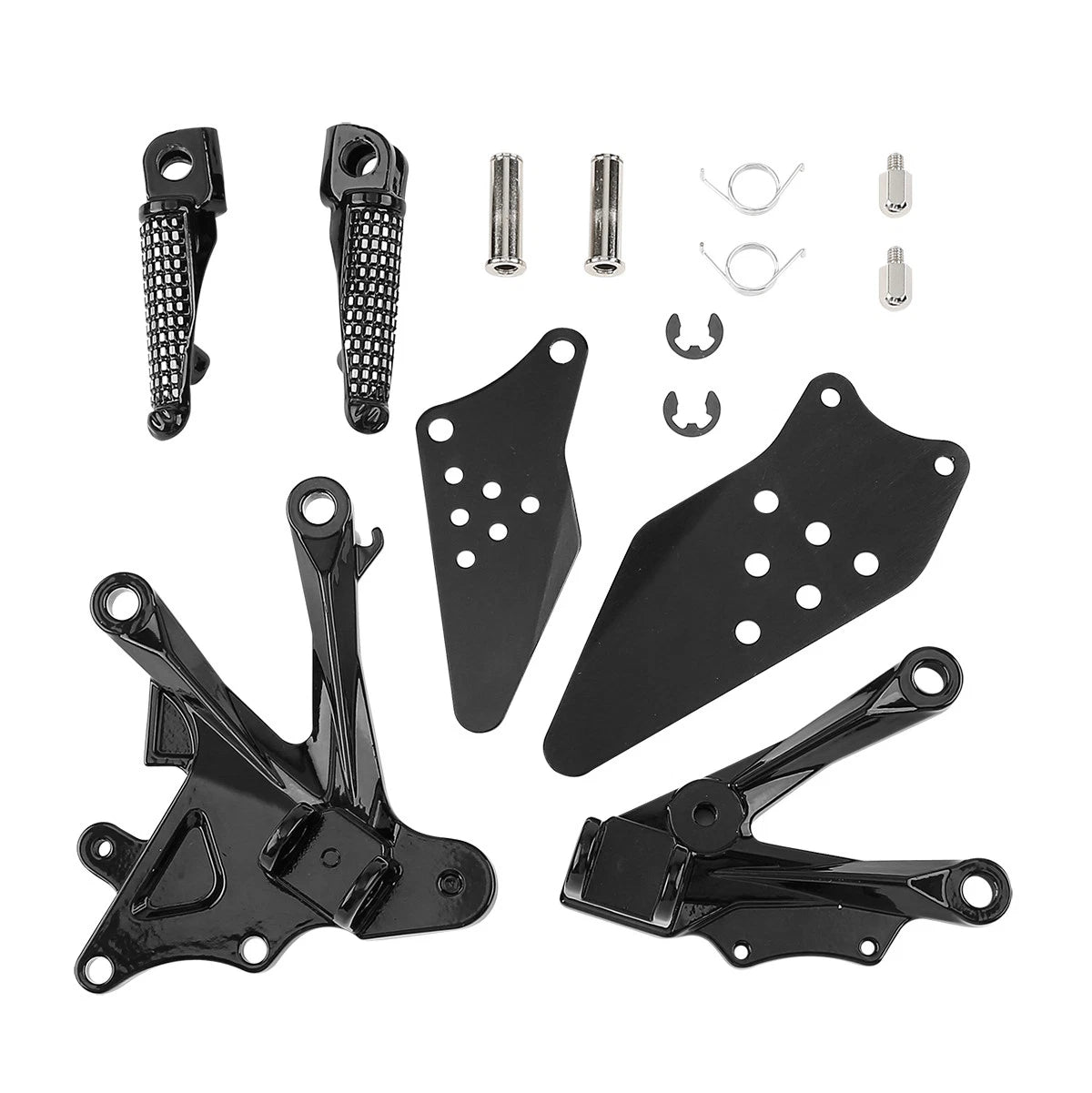 Black Front Footrest Footpeg Bracket for KAWASAKI ZX10R 2006-2010