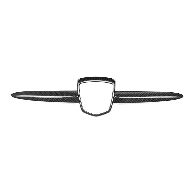 Dry Carbon Fiber Front Emblem Cover Trim for Fiat 500 Abarth 2012-2019