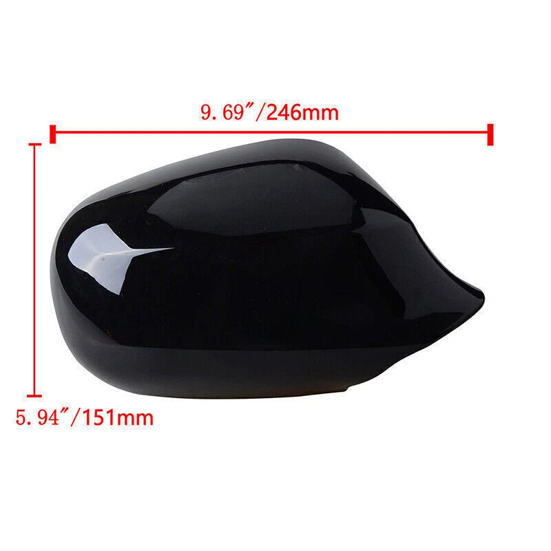 Textured Mirror Cover Cap for 2009-2011 BMW E90 LCI 328i 335i Gloss Black