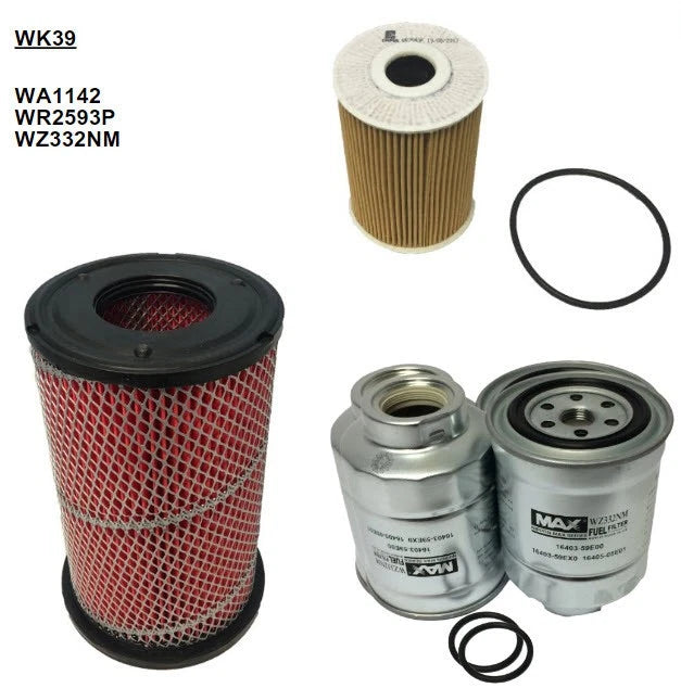 WESFIL FILTER SERVICE KIT for NISSAN NAVARA D22 3.0L ZD30 ZD30DDT (2001-2008)