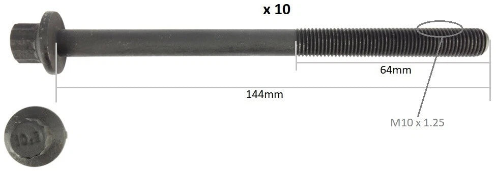 CYLINDER HEAD BOLT SET for MAZDA CX-7 ER 2.3L L3-VDT VVT (2007–2012)