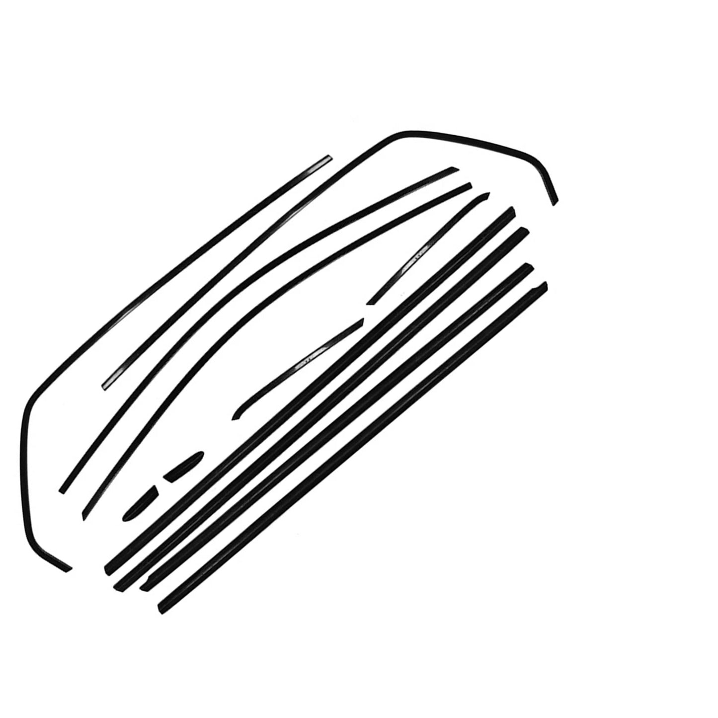 Window Weatherstrip Trim for VW Golf 8 (2021-2024) Chrome Black