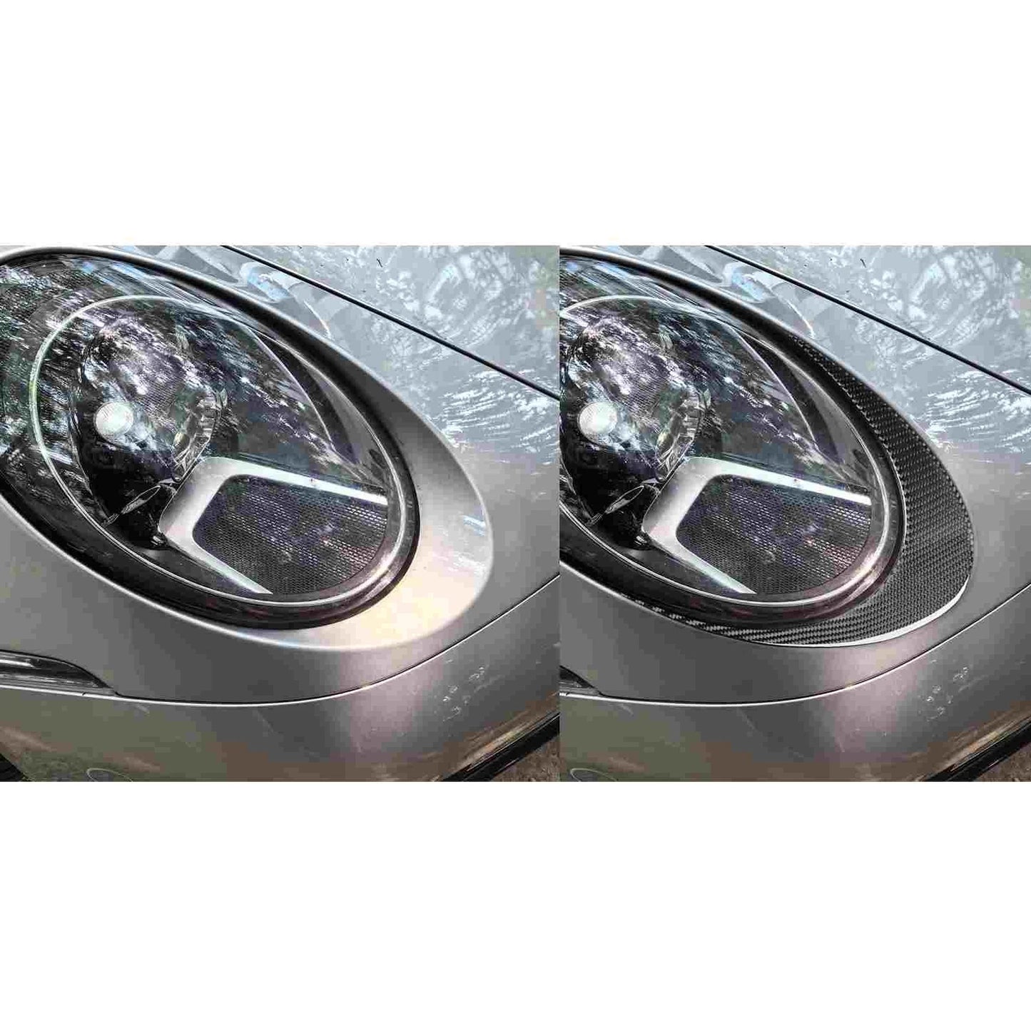 Soft Carbon Fiber Healight Lower Trim for Porsche 911 992 2019-2023