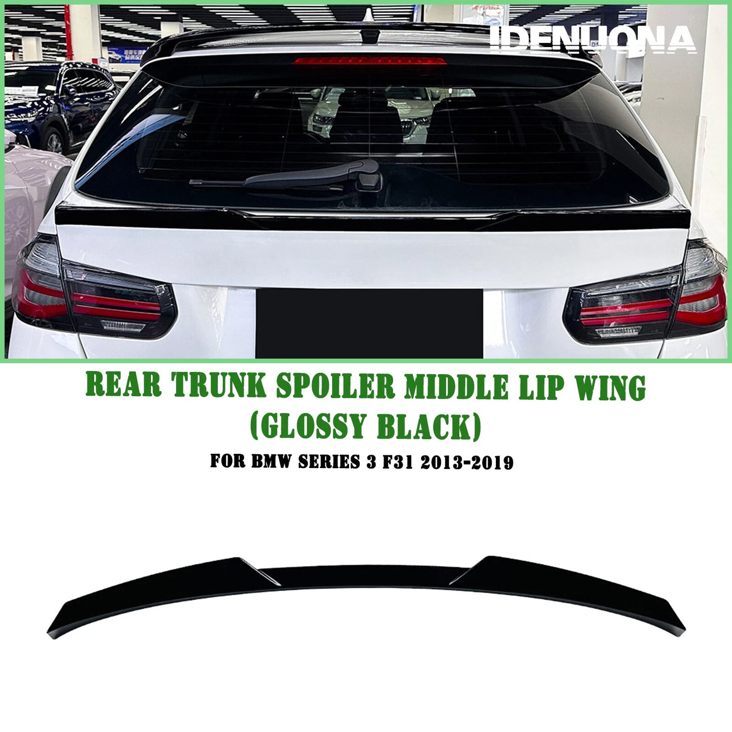 Gloss Black Boot Spoiler Lip for BMW 3 Series F31 (2013-2019)