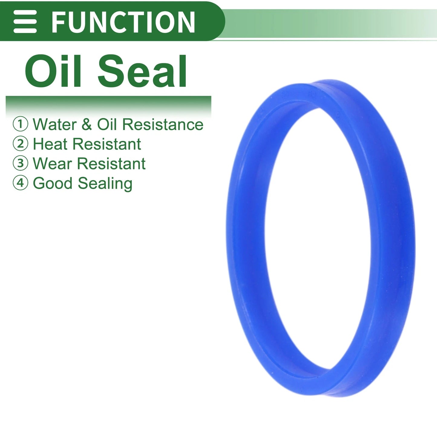 Oil Seal 55x63x8mm Rotary Shaft TPU Seal Ring High Pressure Blue 5 Pcs