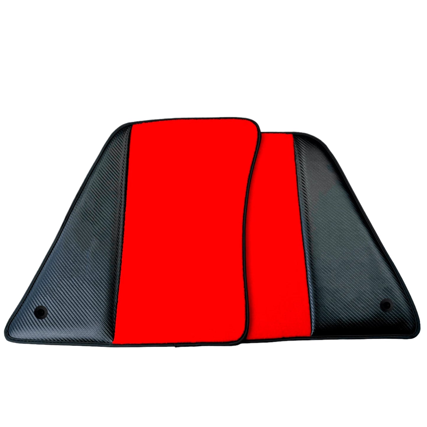 Red Floor Mats for Ferrari SF90 Stradale with Carbon Fiber (2020-2023)