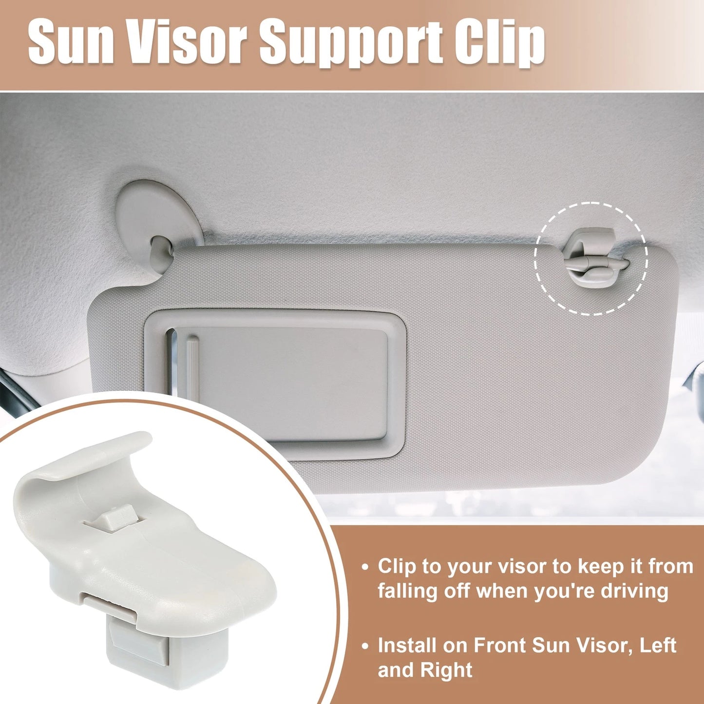 Gray Sun Visor Support Clip for Mazda 3 (2004-2009)