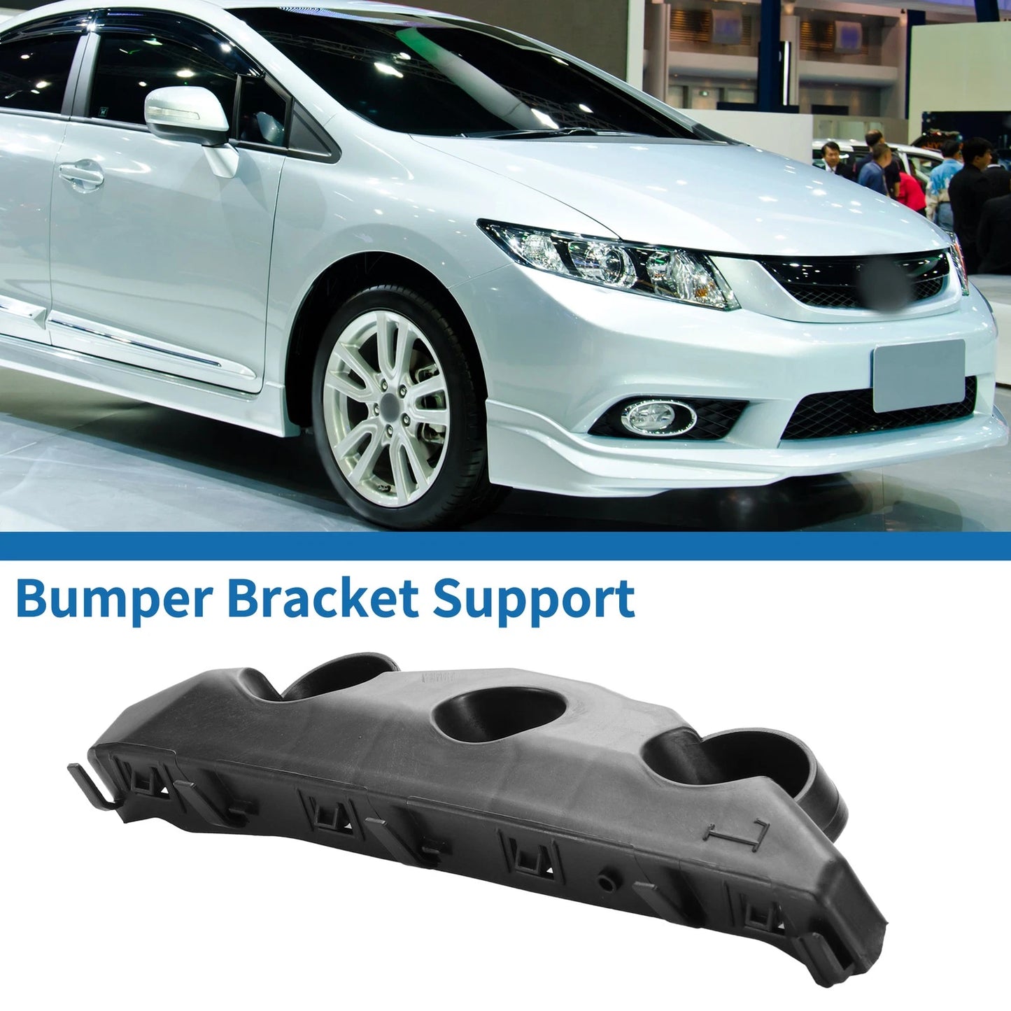Left Front Bumper Retainer Bracket for Nissan Versa (2020-2022) Black ABS