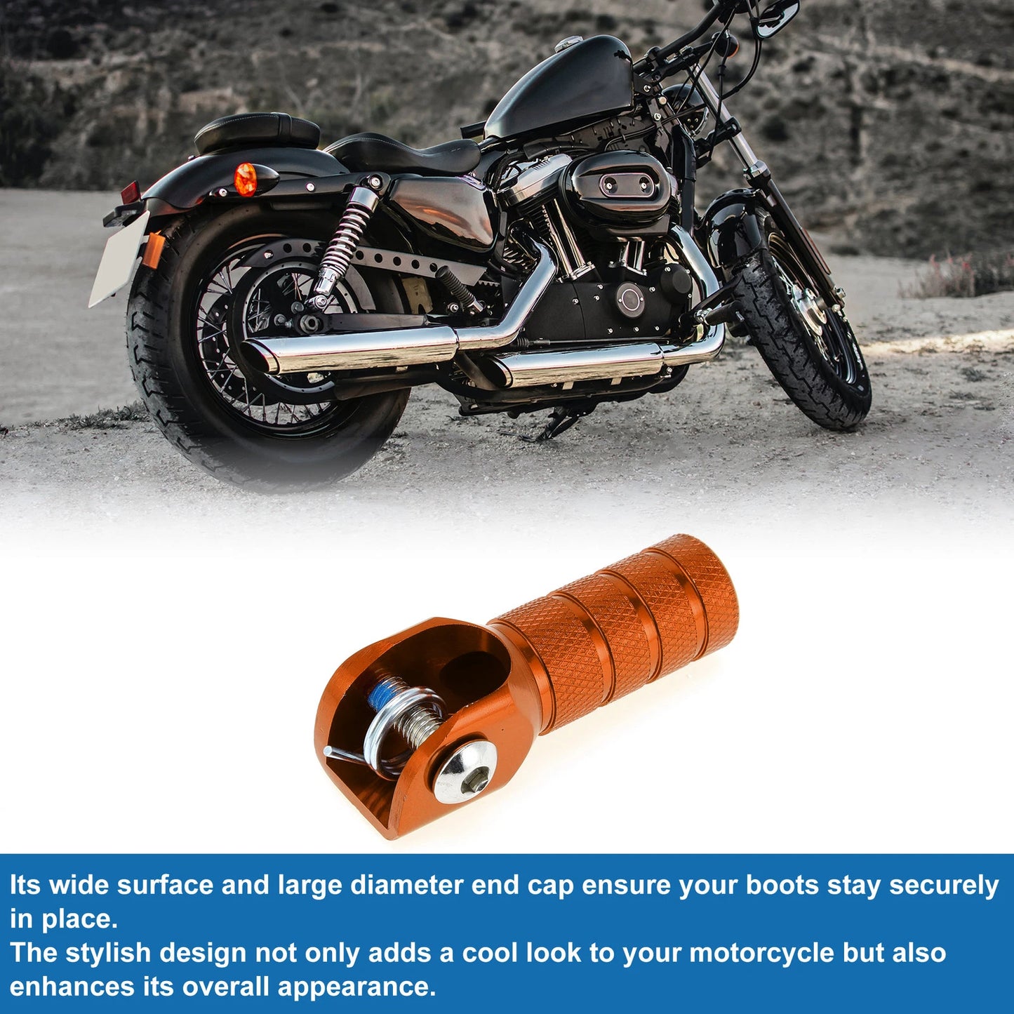 Orange Motorcycle Shifter Footrests Pegs for Suzuki RMZ