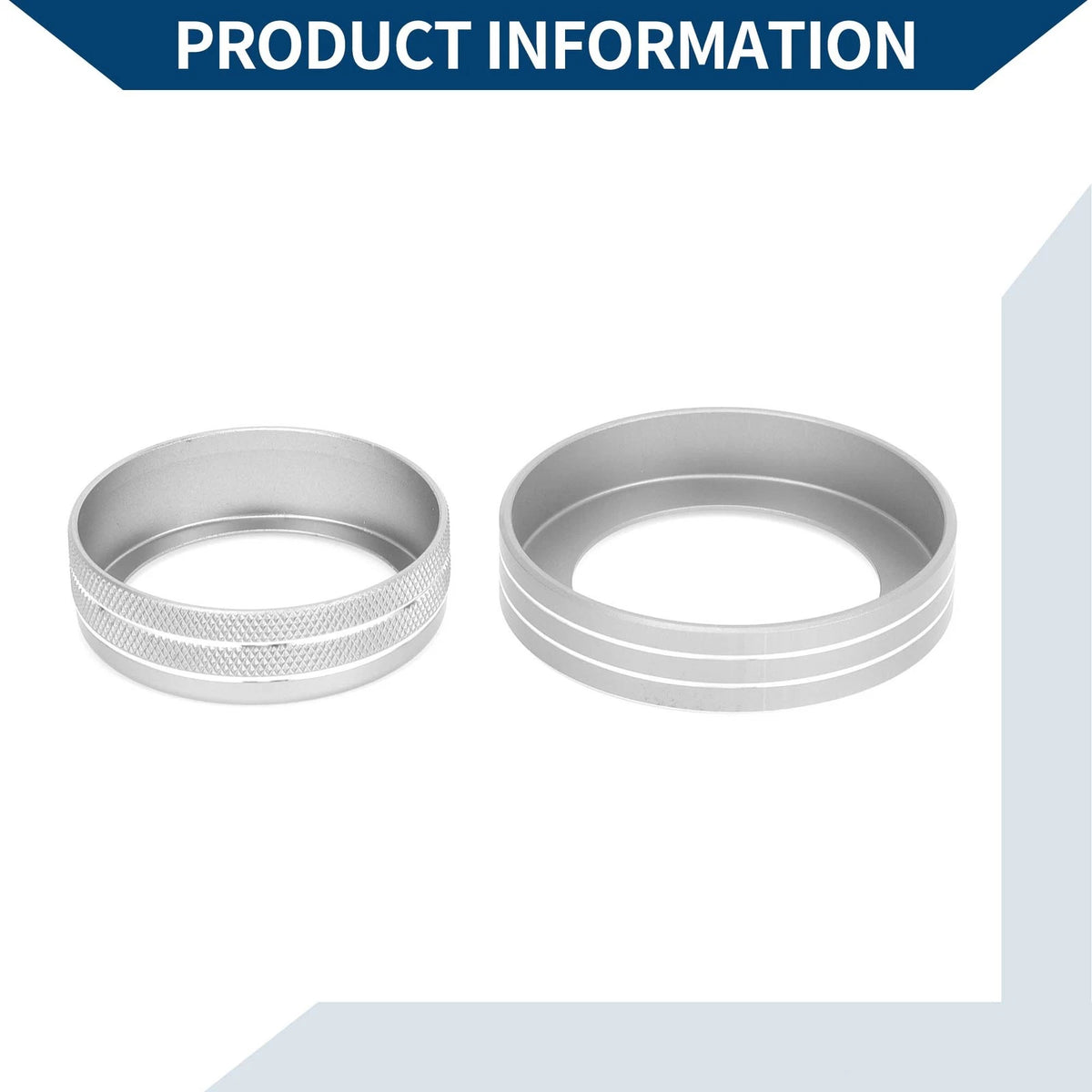 Headlight Tune Knob Cover for Ford Mustang 2015-2021 - Silver Tone 3 x Pieces