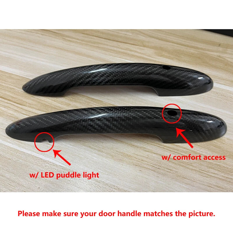 100% Carbon Fiber Exterior Door Handle Cover Trim for Mini F57 F56 w/ comfort