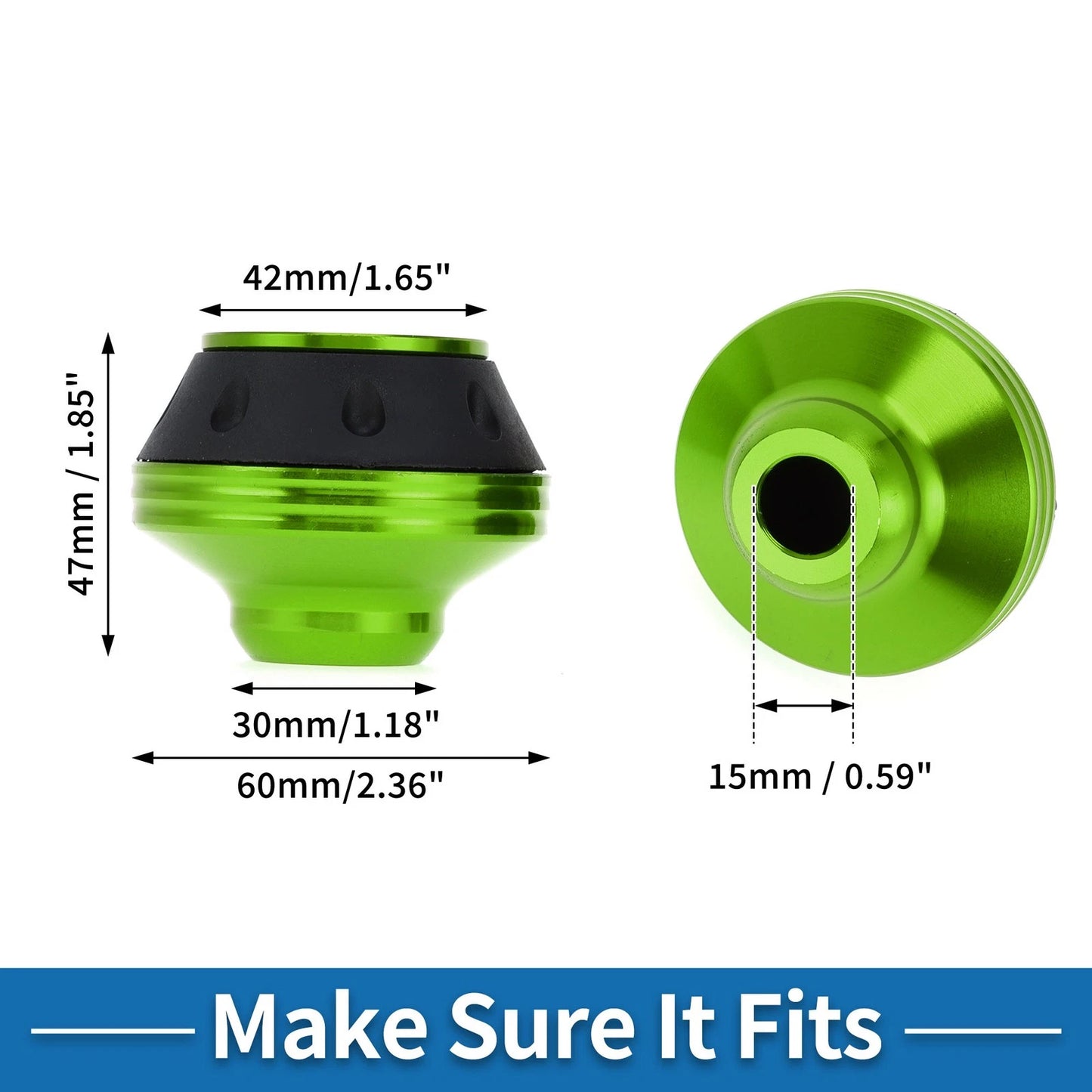 Front Fork Frame Slider 2x Aluminum Alloy Green for Motorcycle