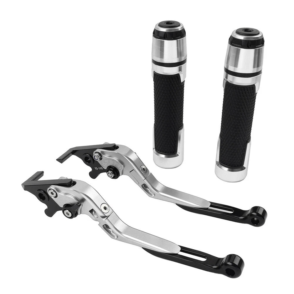 Silver Extendable Brake Clutch Levers Grip Set for BMW S1000R S1000RR (2010-2023)