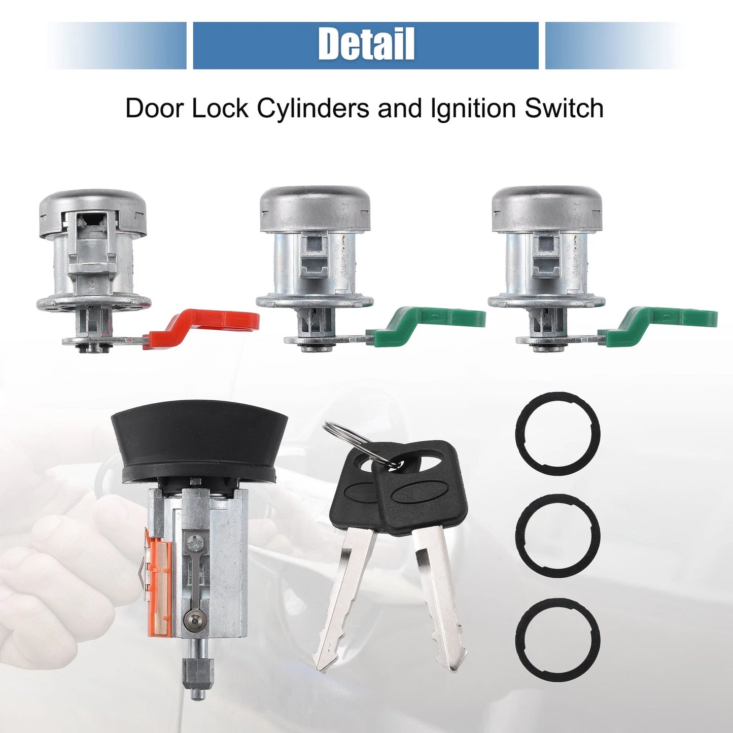 Ignition Switch Lock Cylinder Key Set for Ford F150 (2001-2004)