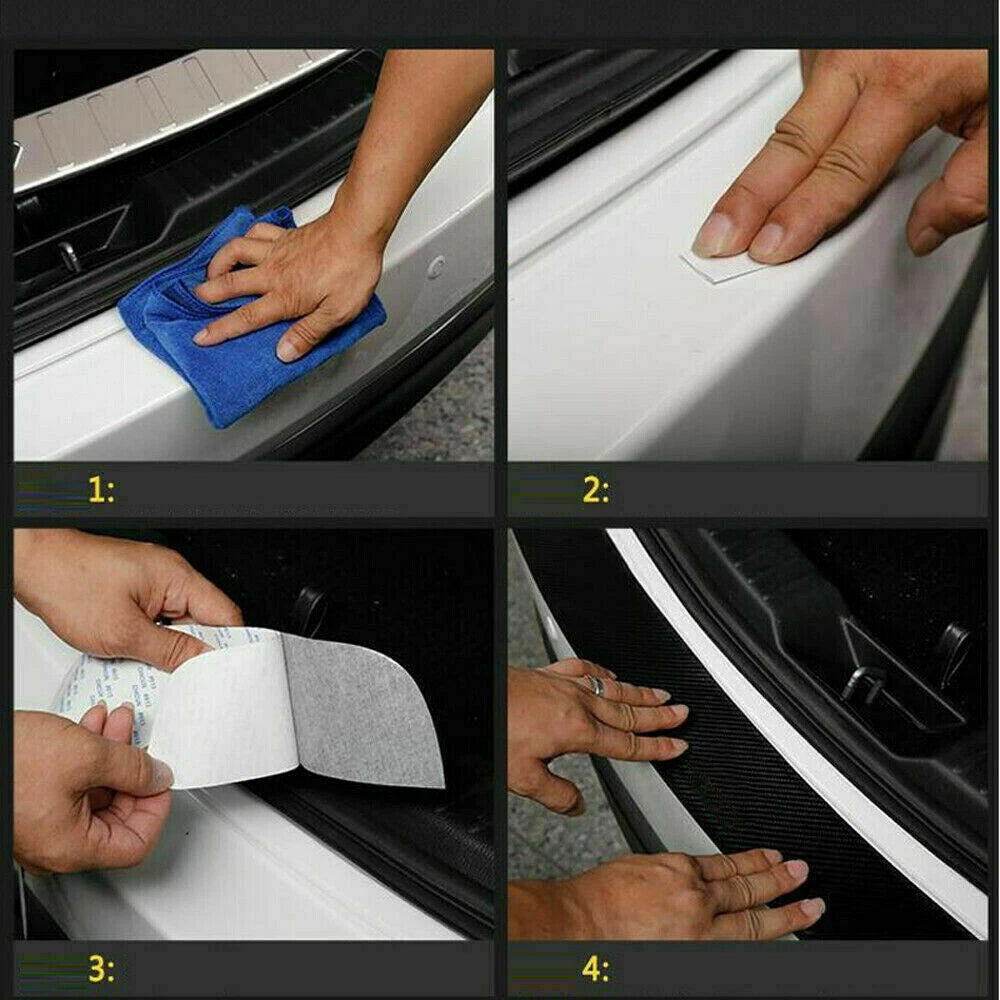 PU Leather Rear Bumper Sill Protector Plate Cover for Honda Civic (2013–2022)
