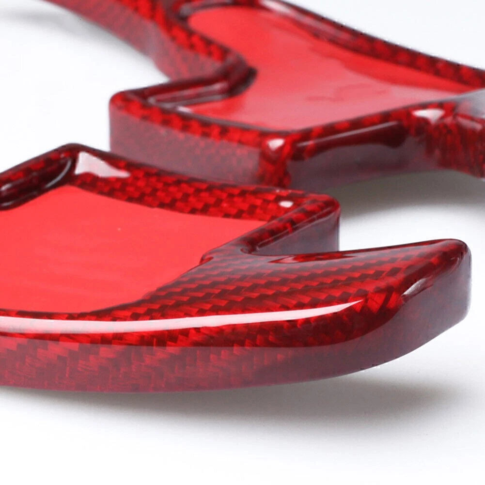 Red Carbon Fiber Steering Wheel Paddle Shifters for Ford Mustang (2015-2017)