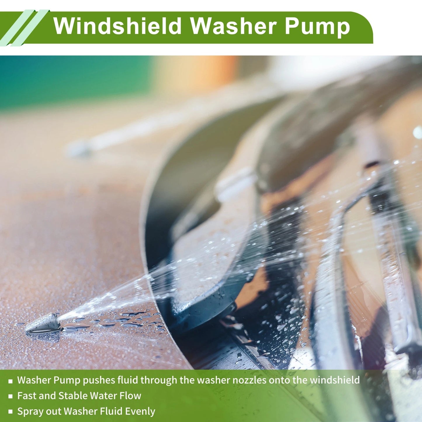 Windshield Washer Pump w/Grommet for Benz (A-Class, C-Class, E-Class)