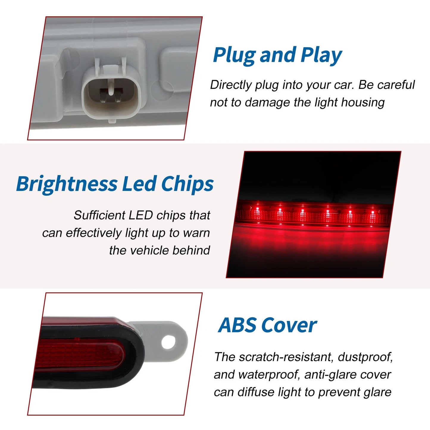 Red LED Third Brake Light for Mitsubishi Lancer/Evolution (2008-2017)