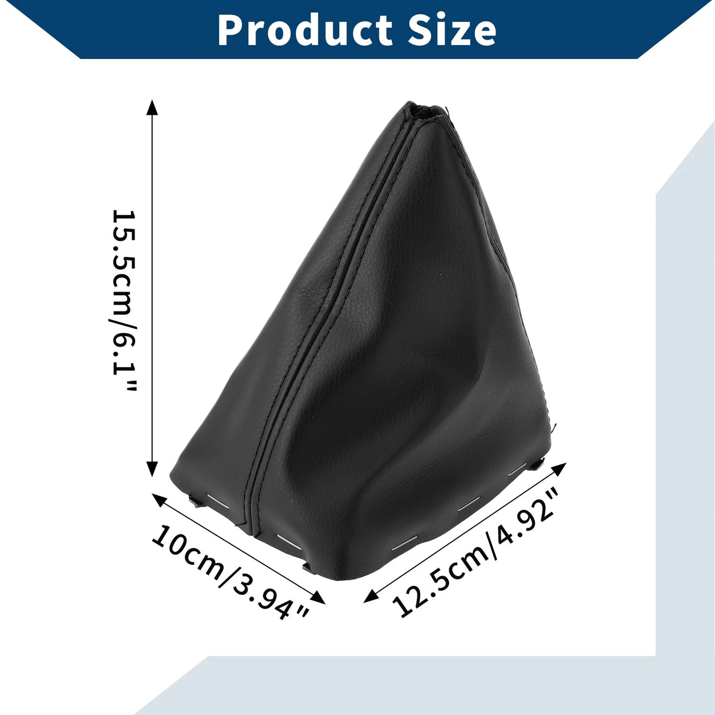 Black Leather Gear Shift Stick Gaiter for Ford Focus C-MAX (2003-2010)