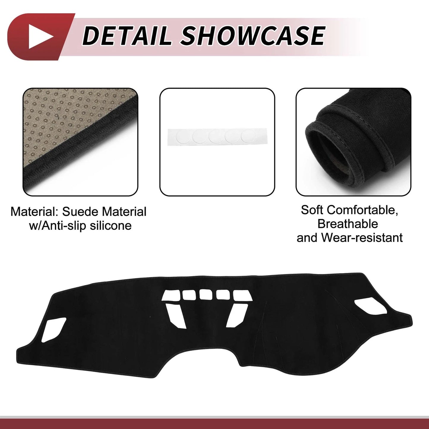 Dashboard Cover Mat for BMW X1 F48 Sun Protector Black (2016-2022)