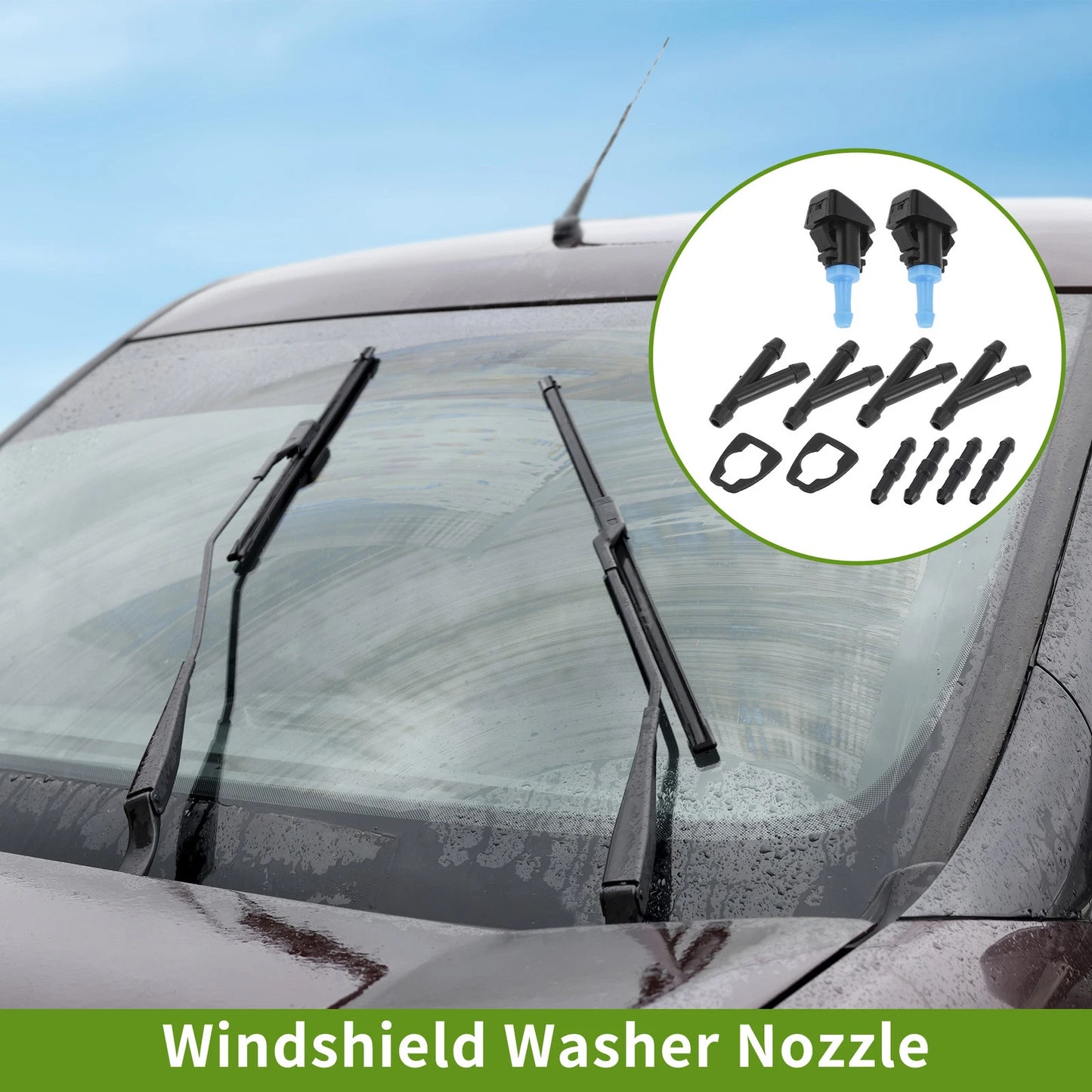Windshield Washer Nozzle With Hose Connector for Ram