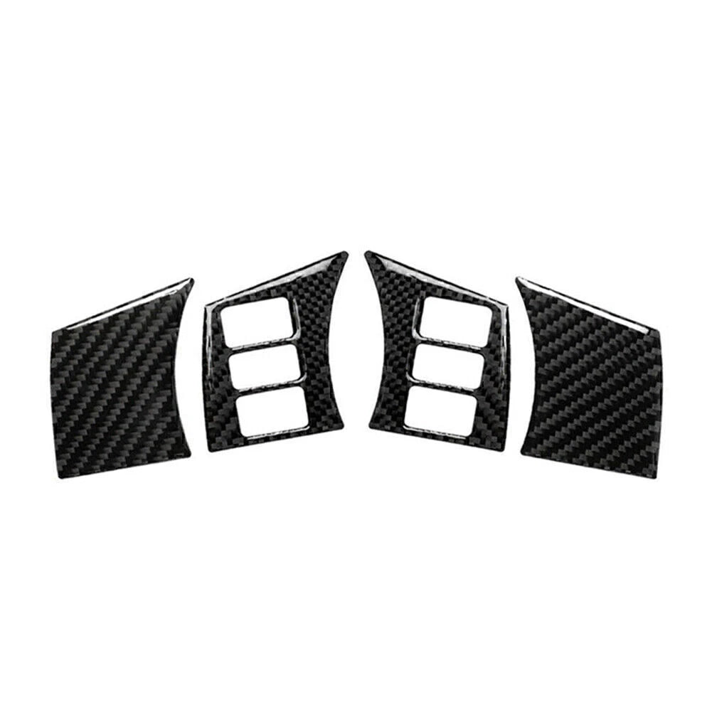 4Pcs Carbon Fiber Steering Wheel Panel Covers for Nissan 350Z (2006-2009)