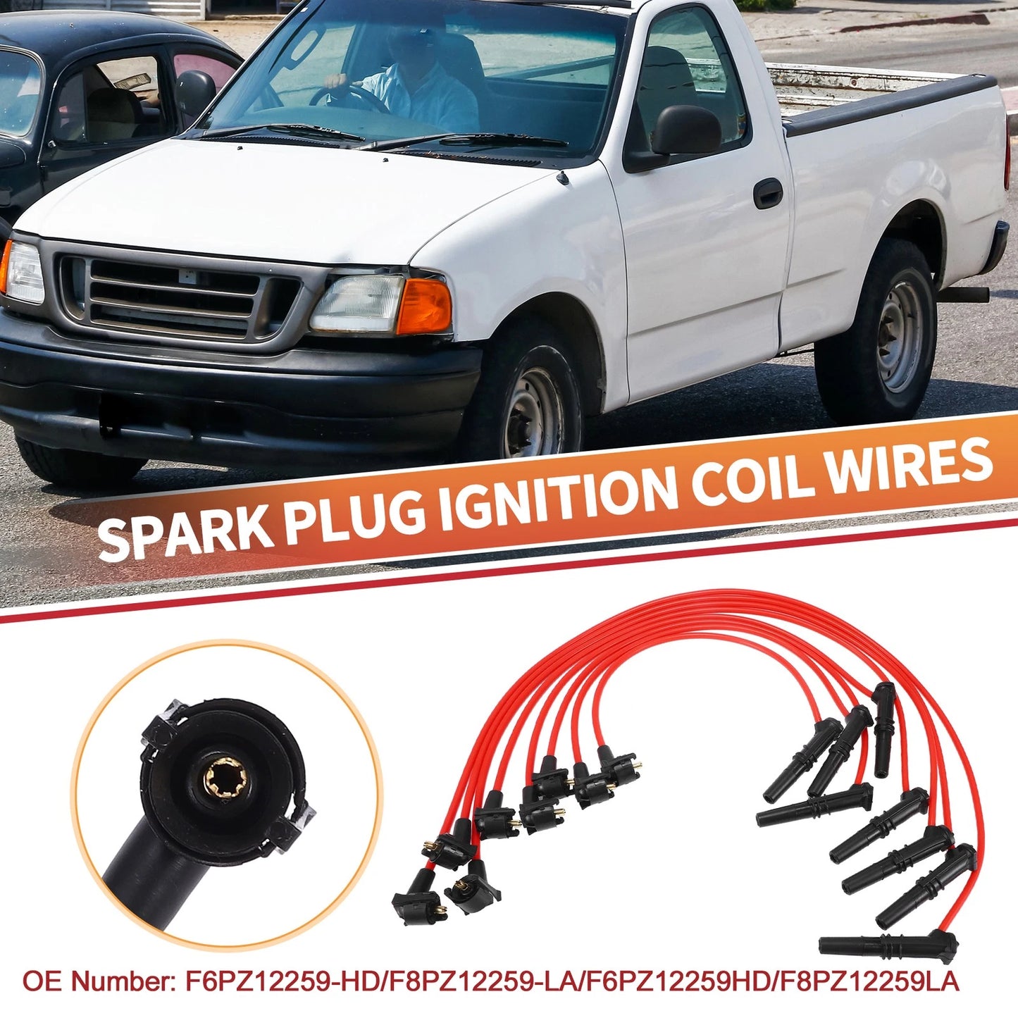 8 Pcs Spark Plug Wire Ignition Coil Cables for Ford Crown Victoria (2006-2011)