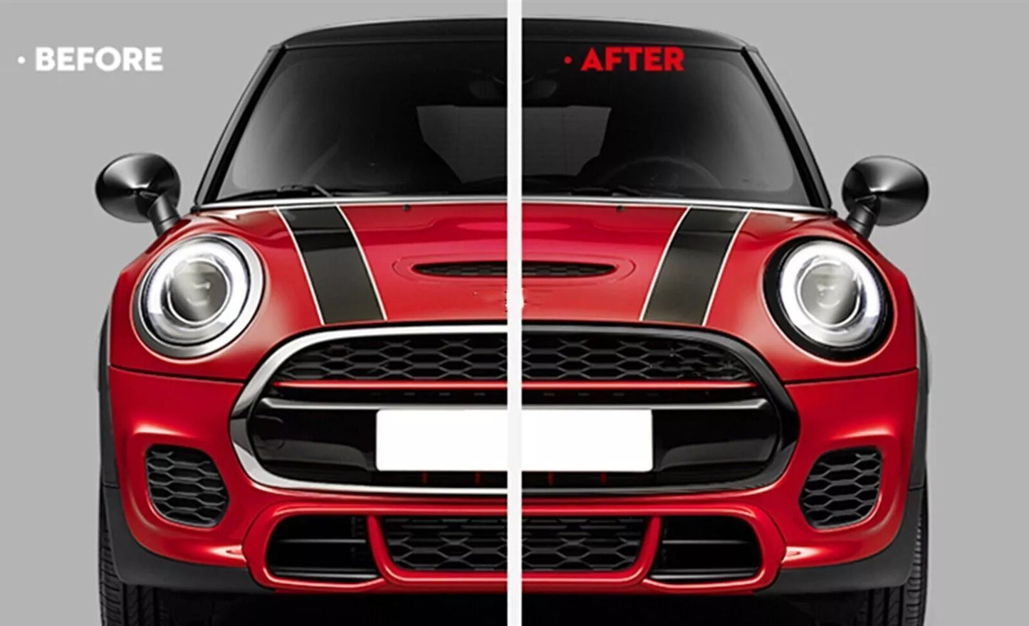 5 x Black Front Bumper Grill Covers for Mini Cooper S F55 F56 F57 (2014-2023)