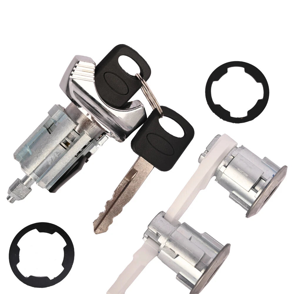 Ignition Switch Lock Cylinder + Door Lock Cylinder 2 x for Ford