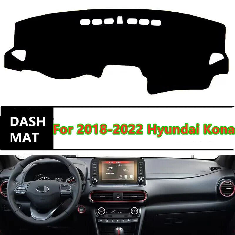 Dash Mat Sun Visor Cover Pad for Hyundai Kona (2018–2022)