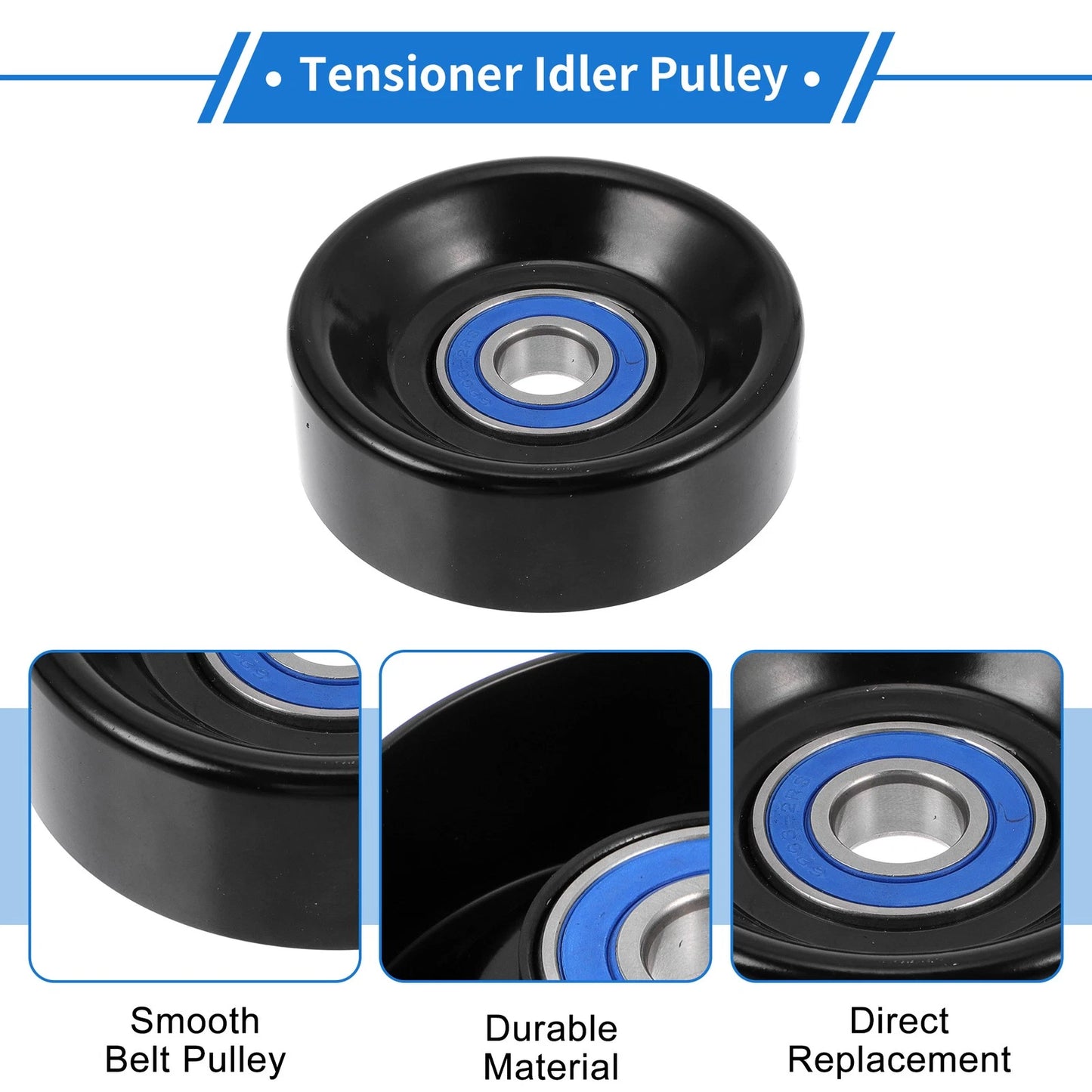 Drive Belt Idler Pulley for Ford F-250 F-350 E-250 (2002-2014) 1 Pc