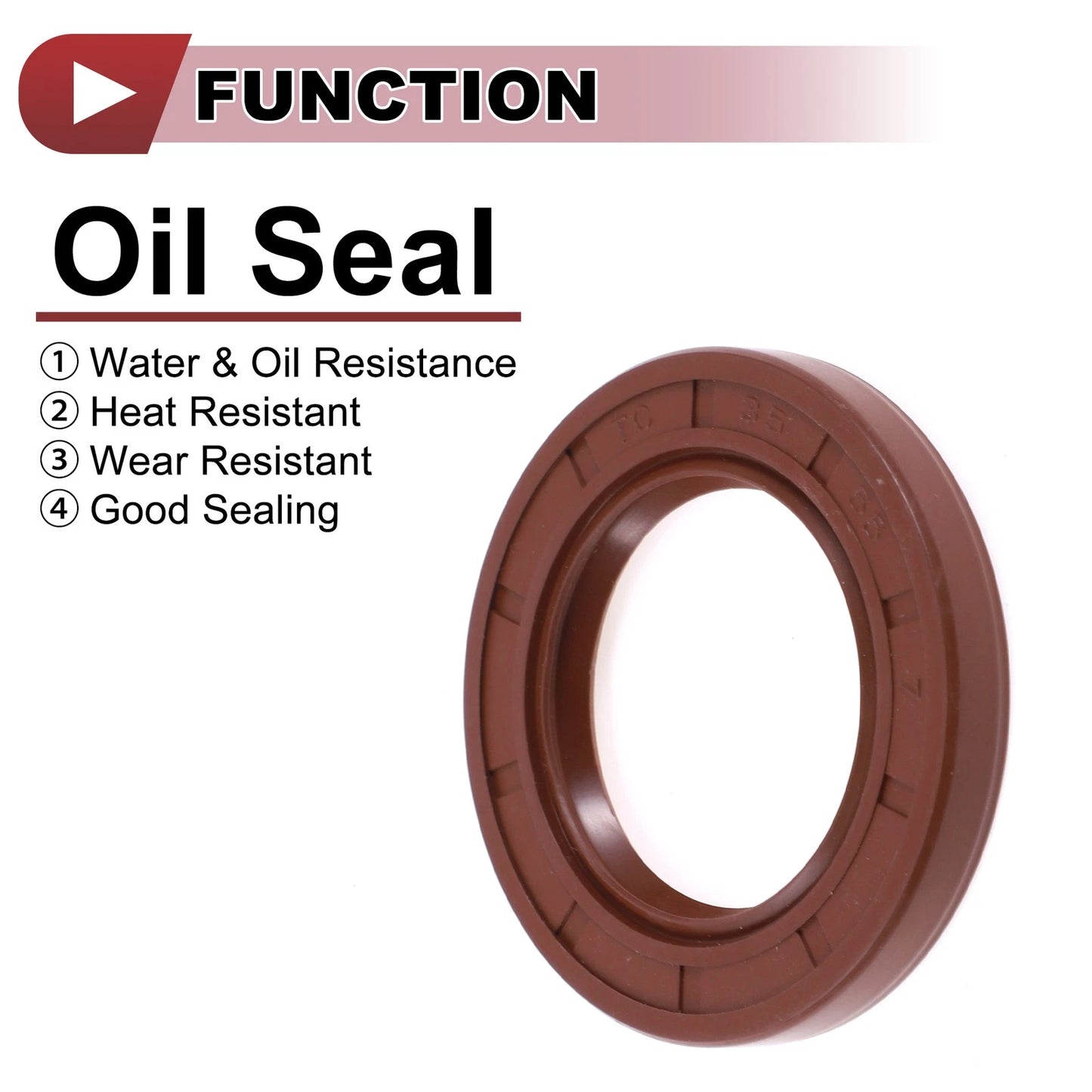 Oil Seal 35x55x7mm 2 Pcs Rotary Shaft Seal FKM Rubber for Car