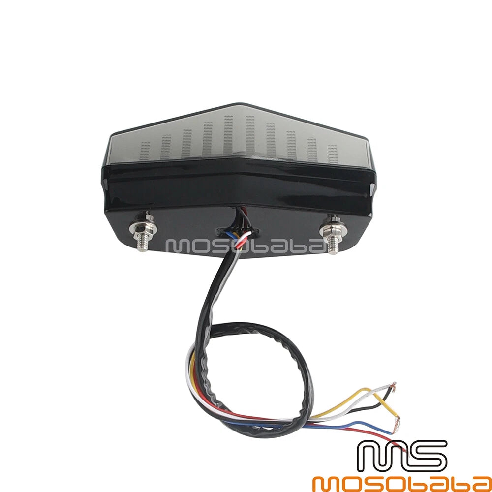 LED Brake Tail Light Assembly w/Gray Lens for Harley Honda (Universal)