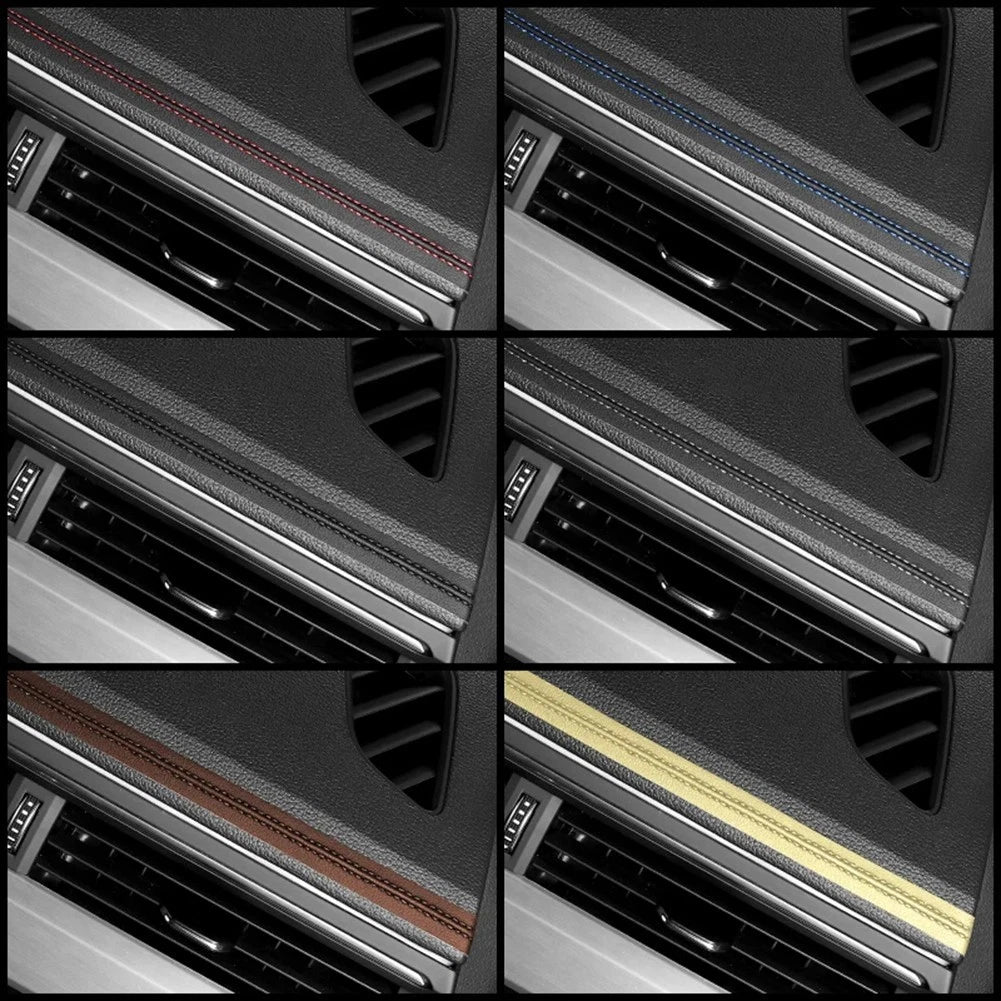 PU Leather Car Molding Trim Strip Door DIY Flexible Interior Sticker for Cars