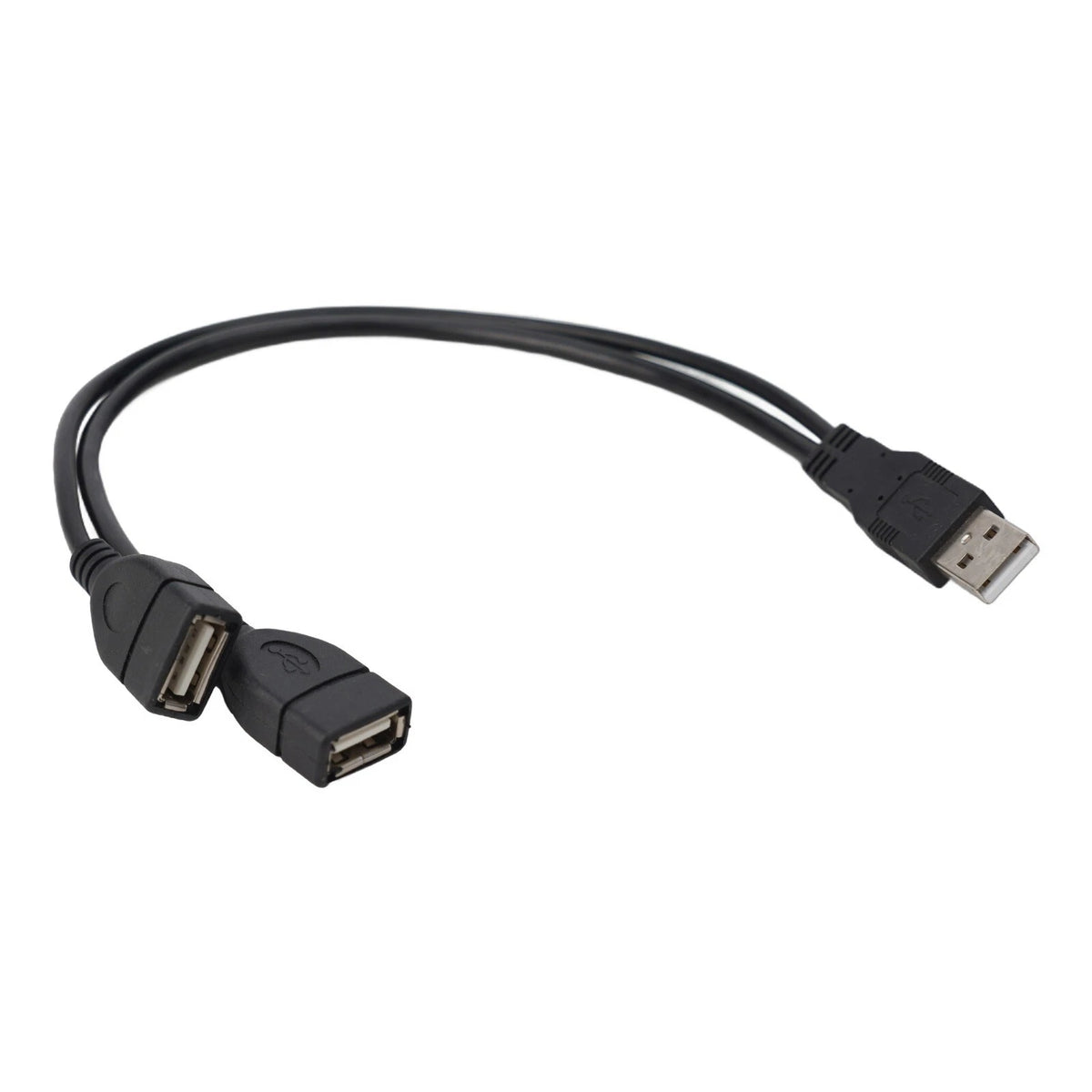 1x USB 2.0 A Male To 2 Dual USB Y Splitter Hub Power Cord Adapter Cable