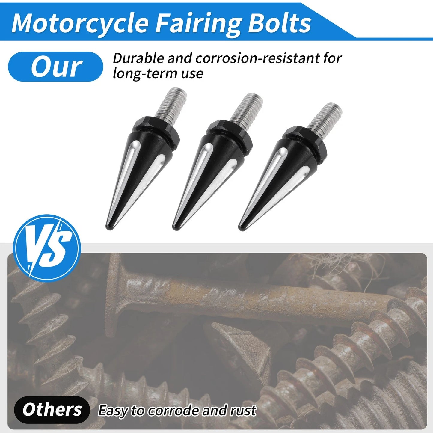 Windshield Bolts Aluminum Black for Harley Davidson Street Glide (1996–2013)