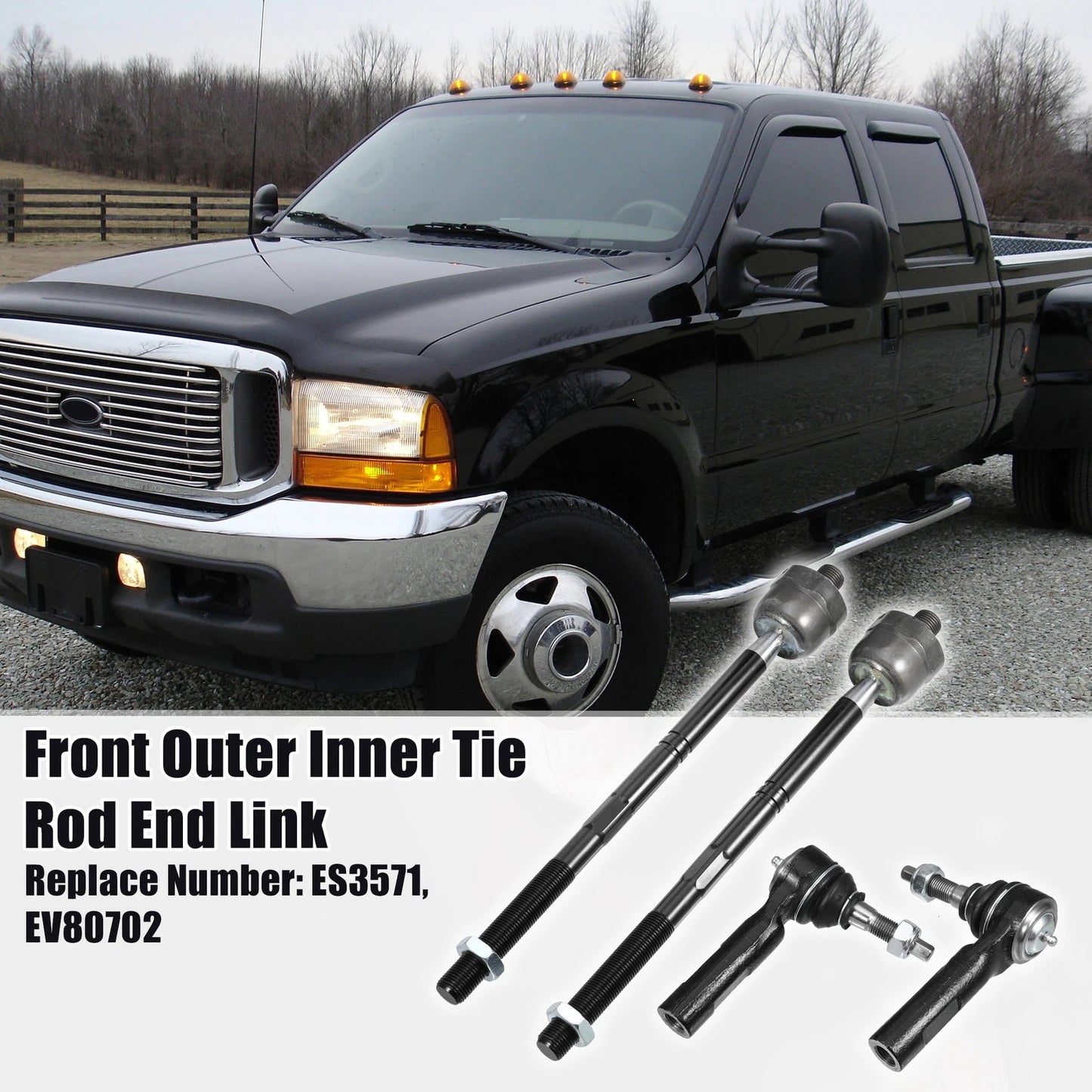 4 x Tie Rod End Link Front Outer Inner Left Right for Dodge Charger