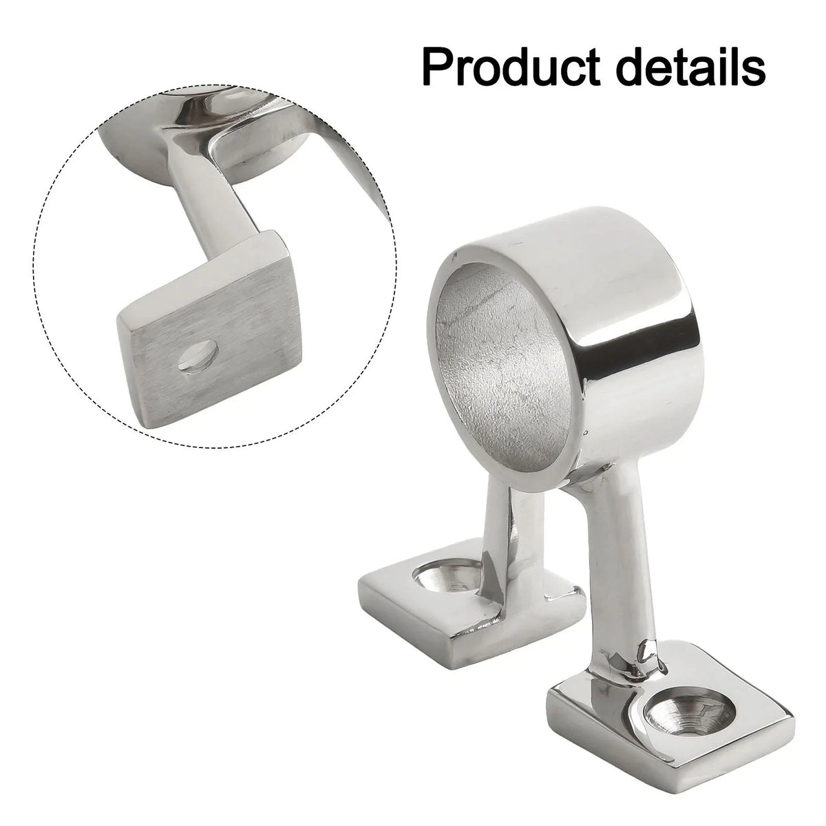 Stylish Boat Frame Rail Mount in Polished Stainless Steel for All Models