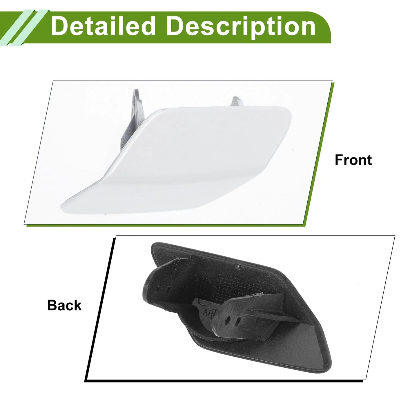 Front Left Washer Nozzle Cover Cap for BMW 320i White (2013-2018)
