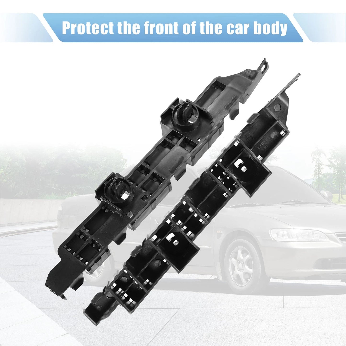 Front Bumper Bracket for Honda Accord (2018-2023) - Plastic Black, 2 x Pieces