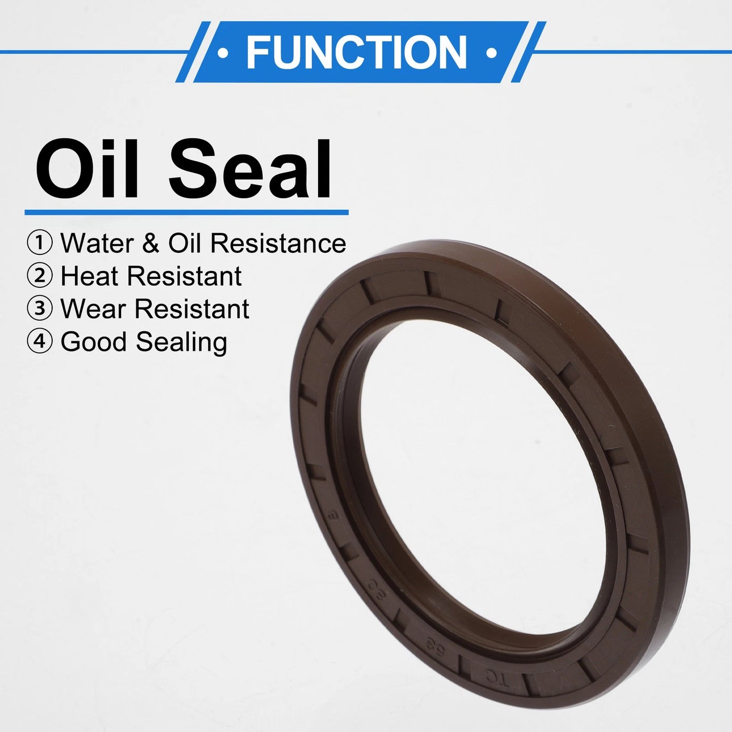Oil Seal 58x80x8mm FKM Brown 2 x Seal Ring for Make Model
